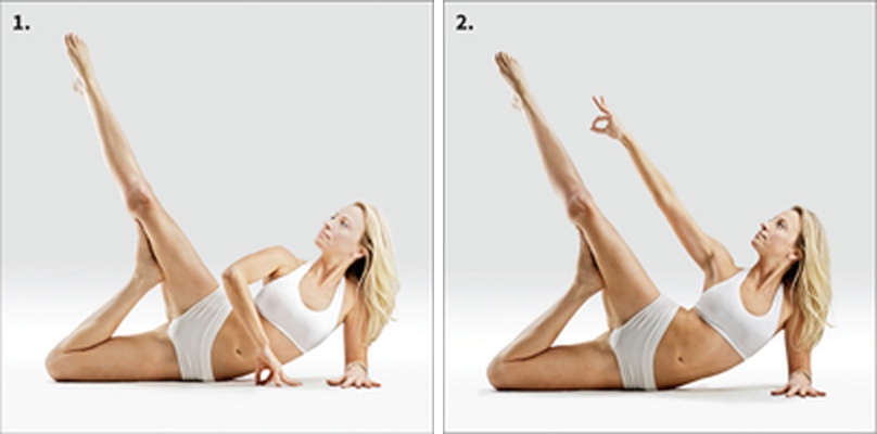 Ležící Višnu s nohama v motýlku - Ardha Baddha Konasana in Anantasana