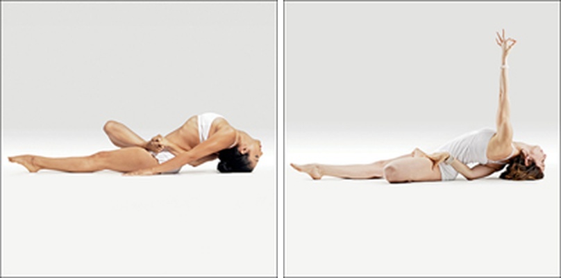 Svázaná Poloviční ryby - Ardha Baddha Padma Matsyasana
