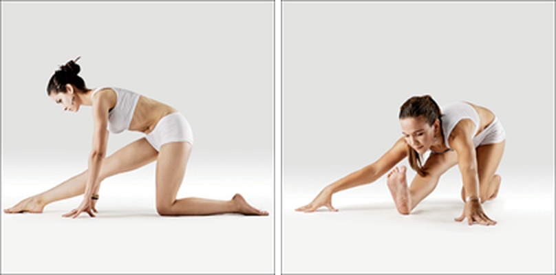 Poloviční opičího krále hanumāna (provaz) - Ardha Hanumanasana