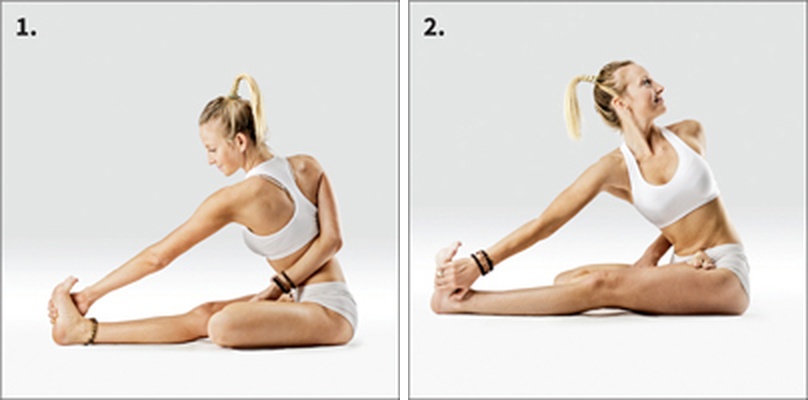 Poloviční rotace pána ryb - Ardha Matsyendrasana 2
