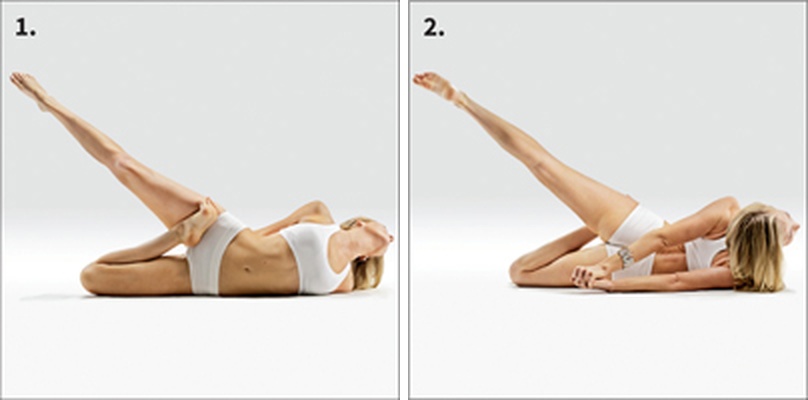 Ležící Višnu v plném lotosu - Baddha Hasta Ardha Padmasana in Anantasana