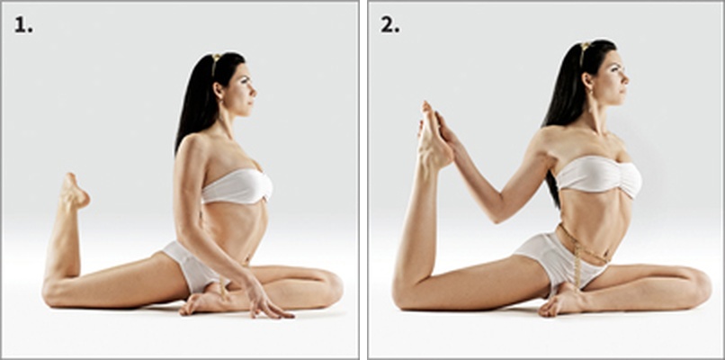 Královský holub na jedné noze - Eka Pada Raja Kapotasana 1 Prep.