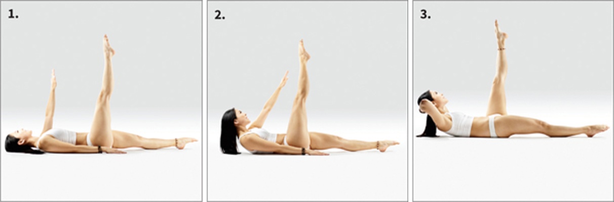Zvednutí jedné nohy v leže (Ūrdhva Prasārita Pādāsana) - Eka Pada Urdhva Prasarita Padasana