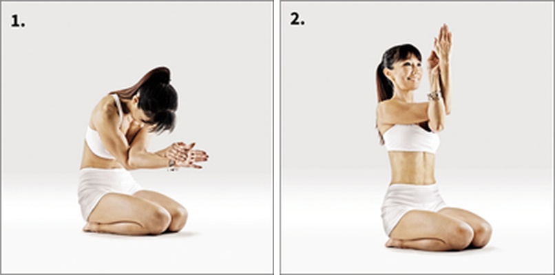 Hrdina s orlíma pažemi - Hasta Garudasana in Virasana