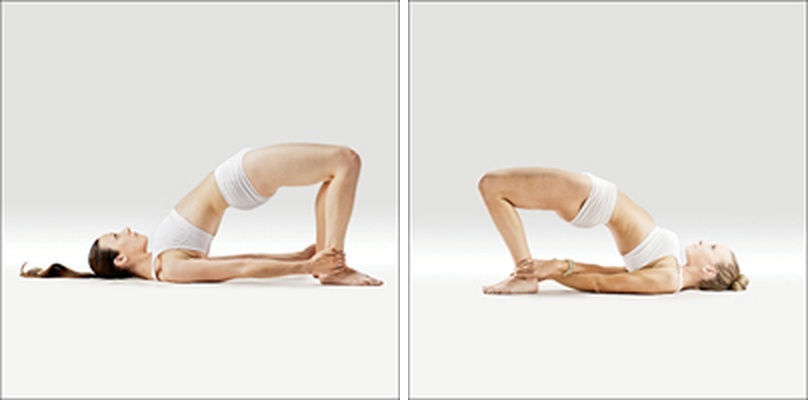 Poloviční most - Hasta Kulpa Setu Bandha Sarvangasana