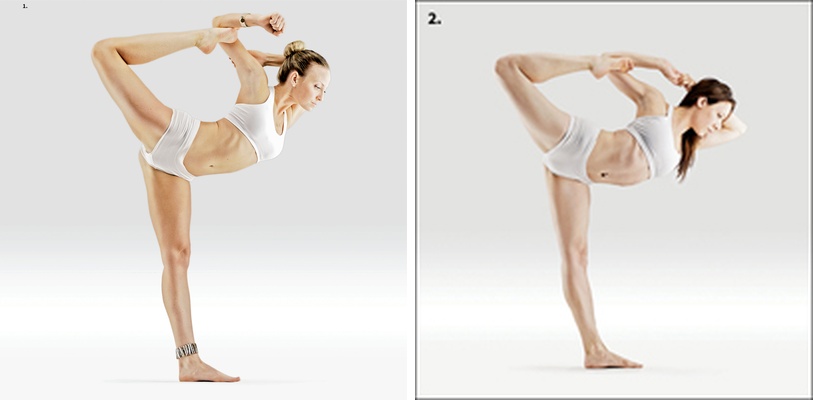 Tanečník s hadím sevřením paží - Hasta Naginyasana in Nantum Natarajasana
