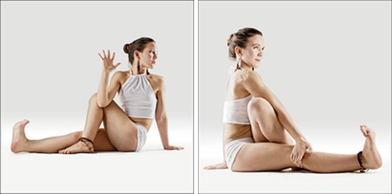 Mudrc Maríčiho - Marichyasana 2 Prep.