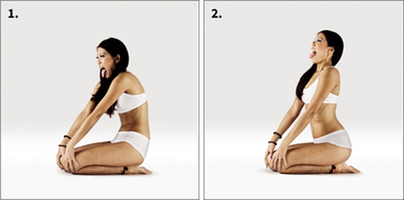 Hrdina s variací Narasimhasana - Narasimhasana in Virasana