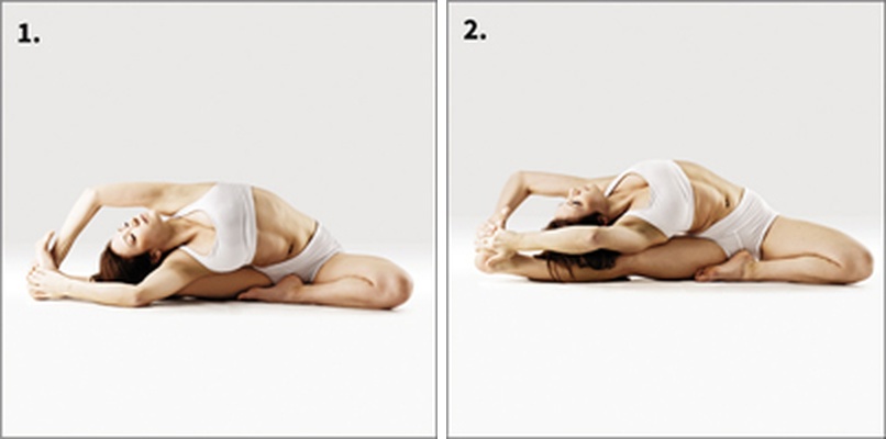 Plná rotovaná hlava ke koleni - Parivṛtta Jānu Śīrṣāsana