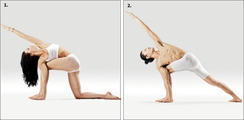 Rotovaný boční úhel - Parivṛtta Pārśvakoṇāsana