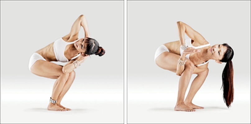 Židle s rotací II - Parivritta Utkatasana II
