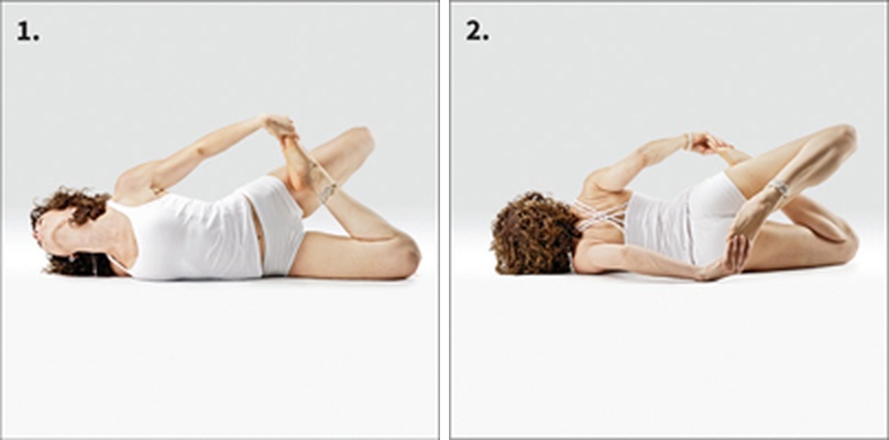 Poloviční luku - Parshva Ardha Padma Dhanurasana