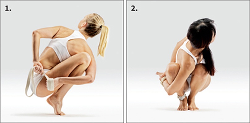 Průprava na smyčku na špičkách - Prapada Pashasana Prep.