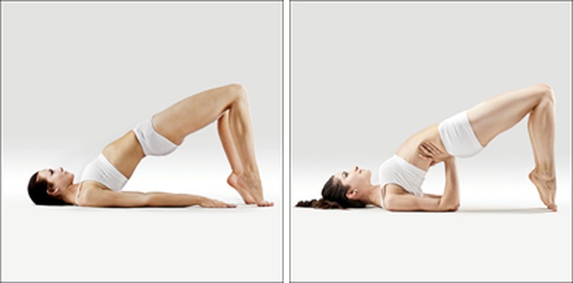 Poloviční most na špičkách - Prapada Setu Bandha Sarvangasana