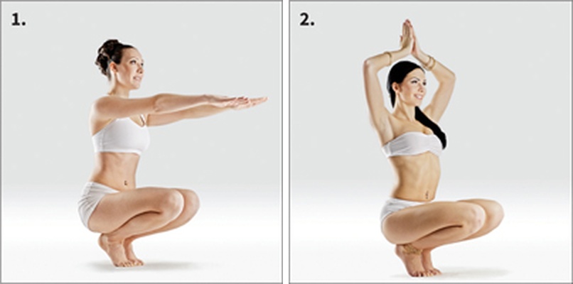 Stoj na špičkách - Prapadasana