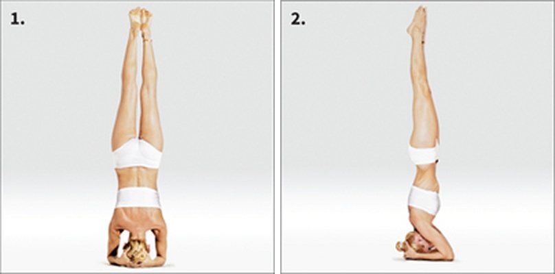 Stoj na hlavě - Shirshasana 1