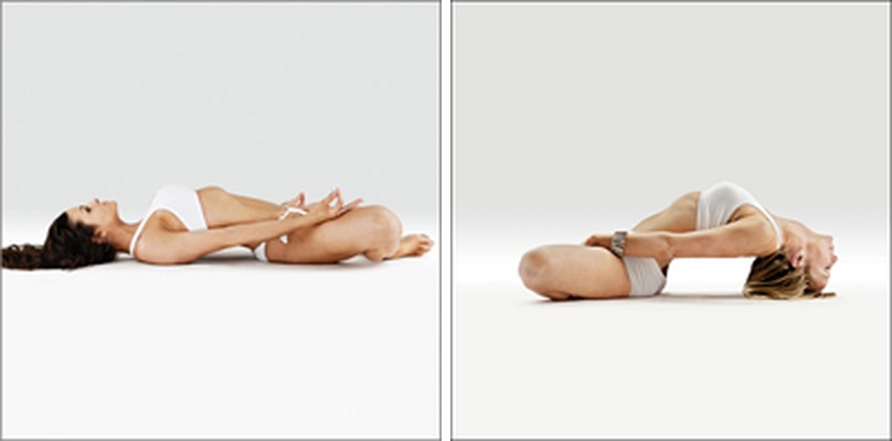 Svázaná Ležící Motýlek (Baddha Koṇāsana) - Supta Baddha Konasana