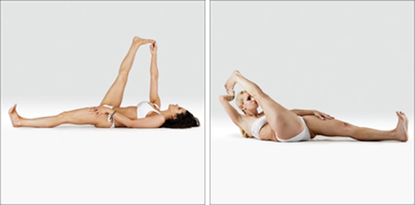Přednožení v leže s úchopem palce I (Supta Pādāṅguṣṭhāsana I) - Supta Padangushtasana 1