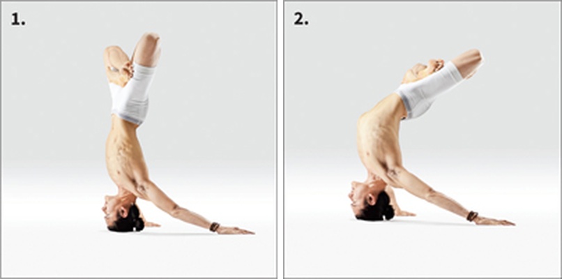 Stoj na hlavě v plném lotosu - Urdhva Padmasana in Shirshasana 7B