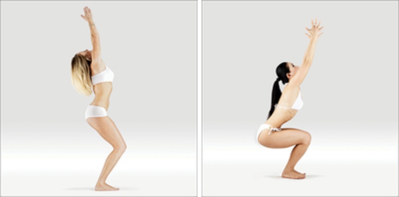 Židle (silový podřep) - Utkaṭāsana