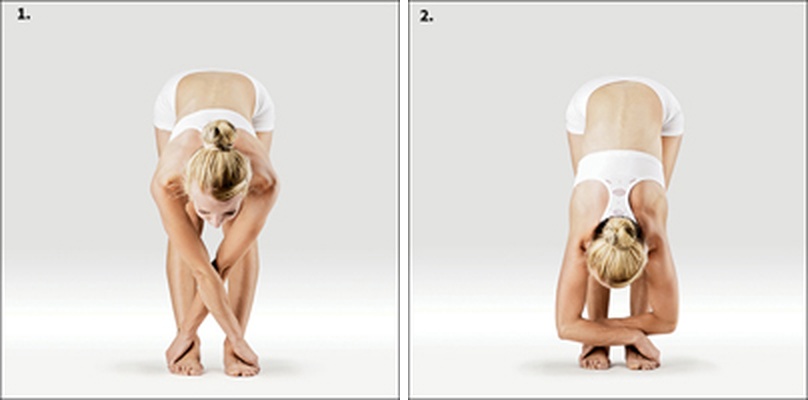 Uvolněný předklon vestoje - Uttānāsana (Ragdoll)
