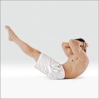 Poloviční loďky - Ardha Navasana