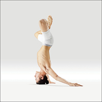 Stoj na hlavě s nohama v motýlku - Baddha Konasana in Shirshasana 7B