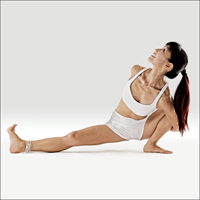 Skandásana ve vazbě - Baddha Utthita Parshva Pada Upaveshasana