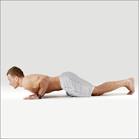 Čtyřnohá hůl / jógový klik - Caturaṅga Daṇḍāsana
