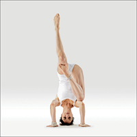 Stoj na hlavě na jedné noze - Pada Eka Pada Raja Kapotasana 1 B in Shirshasana 5