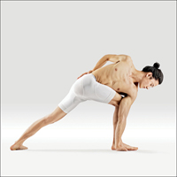 Průprava na rotovaný boční úhel - Parivritta Parshva Konasana Prep.