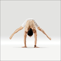 Stoj na rukou s roznoženýma nohama - Prasarita Padottanasana in Adho Mukha Vrikshasana