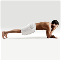 Hůl - Vishama Sayana Dandasana